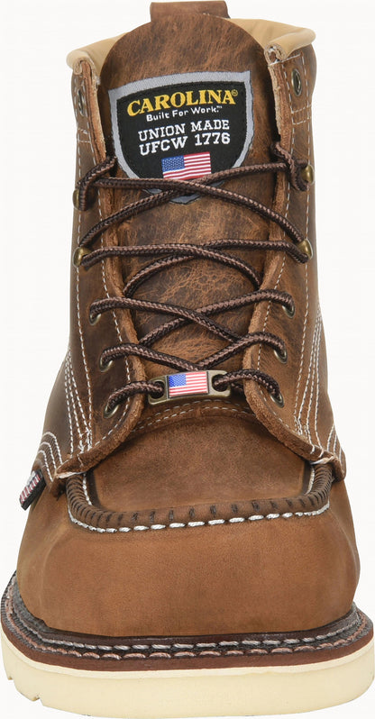 Carolina Boot Amp Usa 6" Soft Toe Work Boot Brown