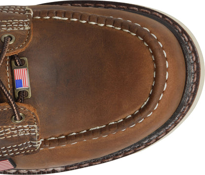 Carolina Boot Amp Usa 8" Moc Toe Work Boot Brown