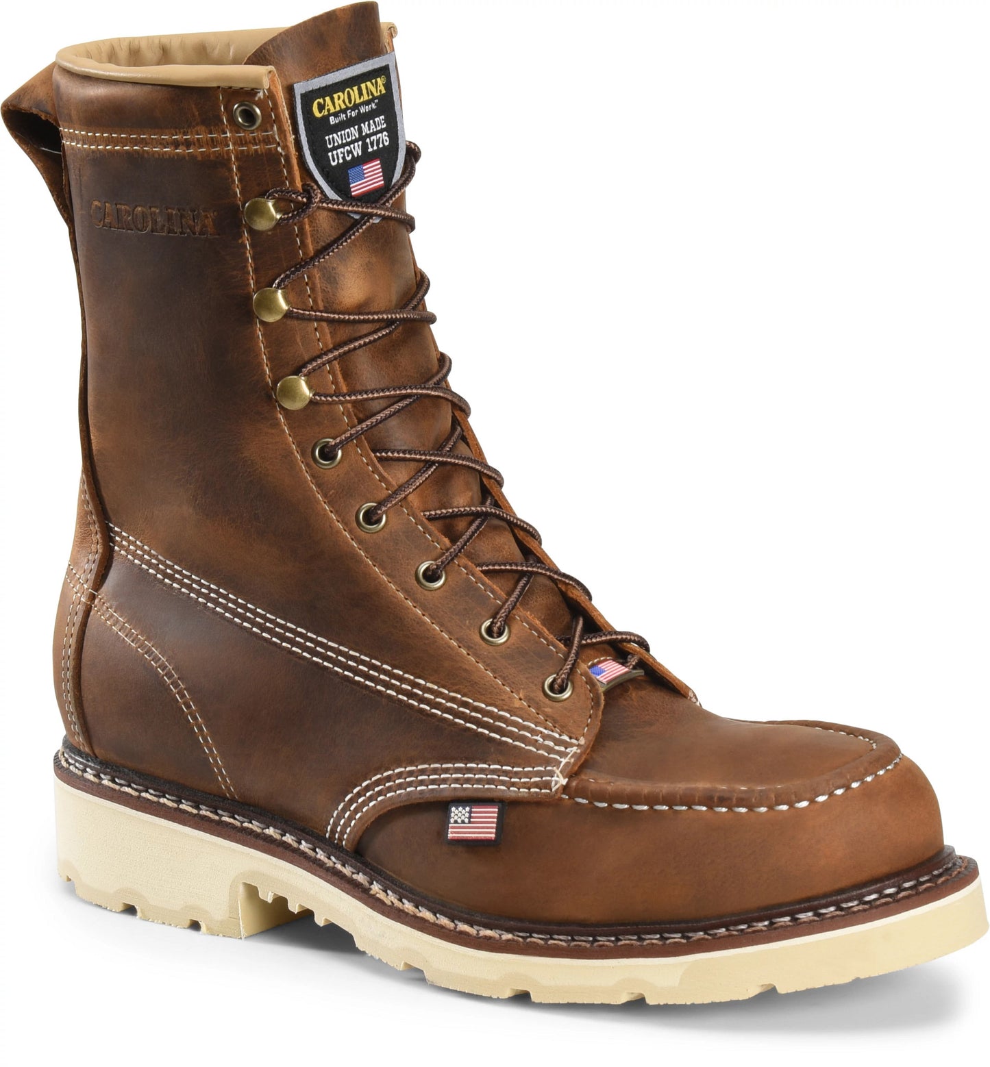 Carolina Boot Ferric Usa 8" Soft Toe Work Boot Brown