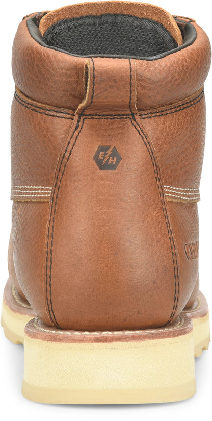 Carolina Boot Staple Gun 6" Carbon Comp Toe Wedge Work Boot Tan