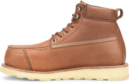 Carolina Boot Staple Gun 6" Carbon Comp Toe Wedge Work Boot Tan