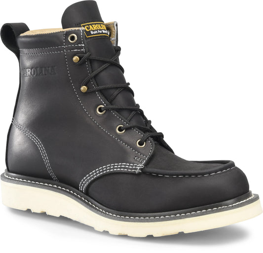Carolina Boot Amp Mx 6" Moc Toe Work Boot Black