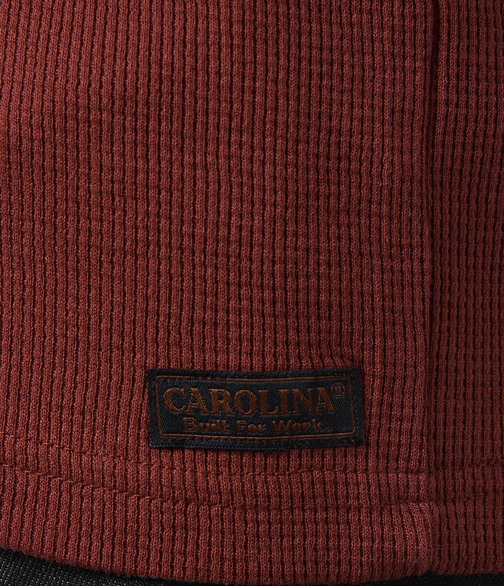 Carolina Boot Long Sleeve Waffle Henley Brown