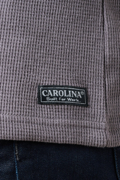 Carolina Boot Long Sleeve Waffle Henley Grey
