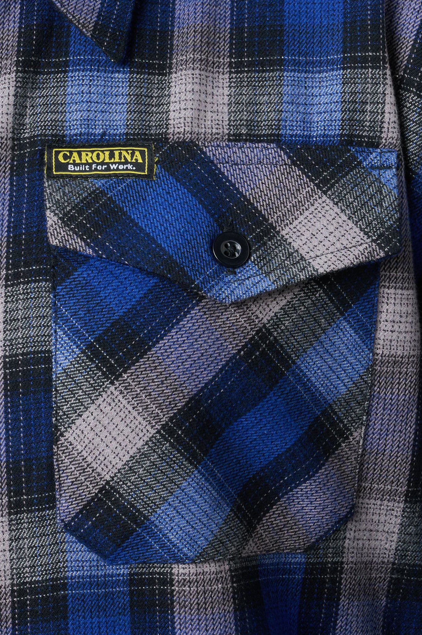 Carolina Boot Woven Flannel Shirt Navy Blue
