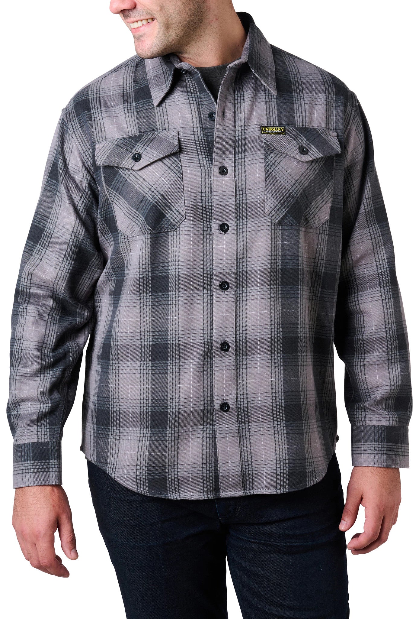 Carolina Boot Woven Flannel Shirt Grey