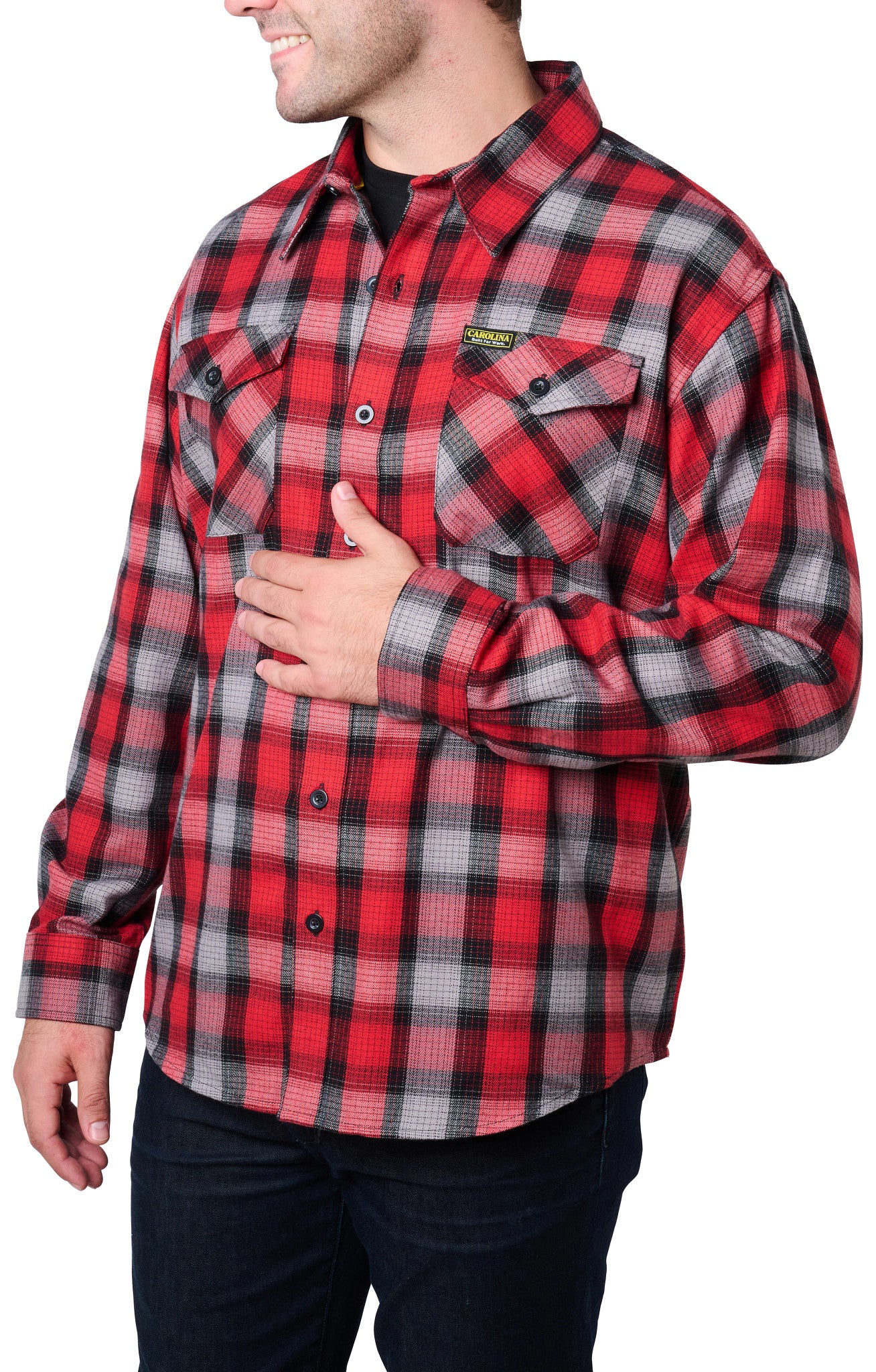 Carolina Boot Woven Flannel Shirt Red