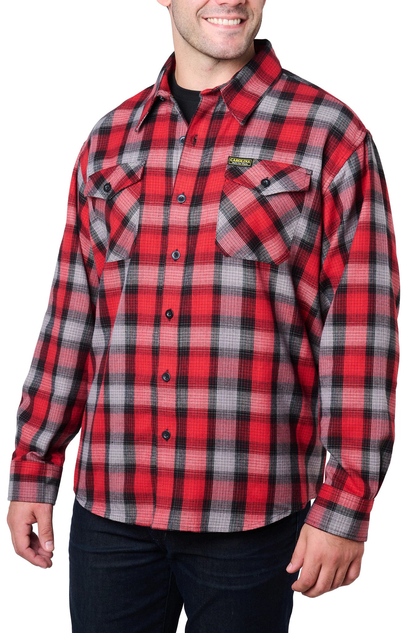 Carolina Boot Woven Flannel Shirt Red