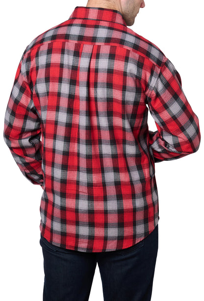 Carolina Boot Woven Flannel Shirt Red