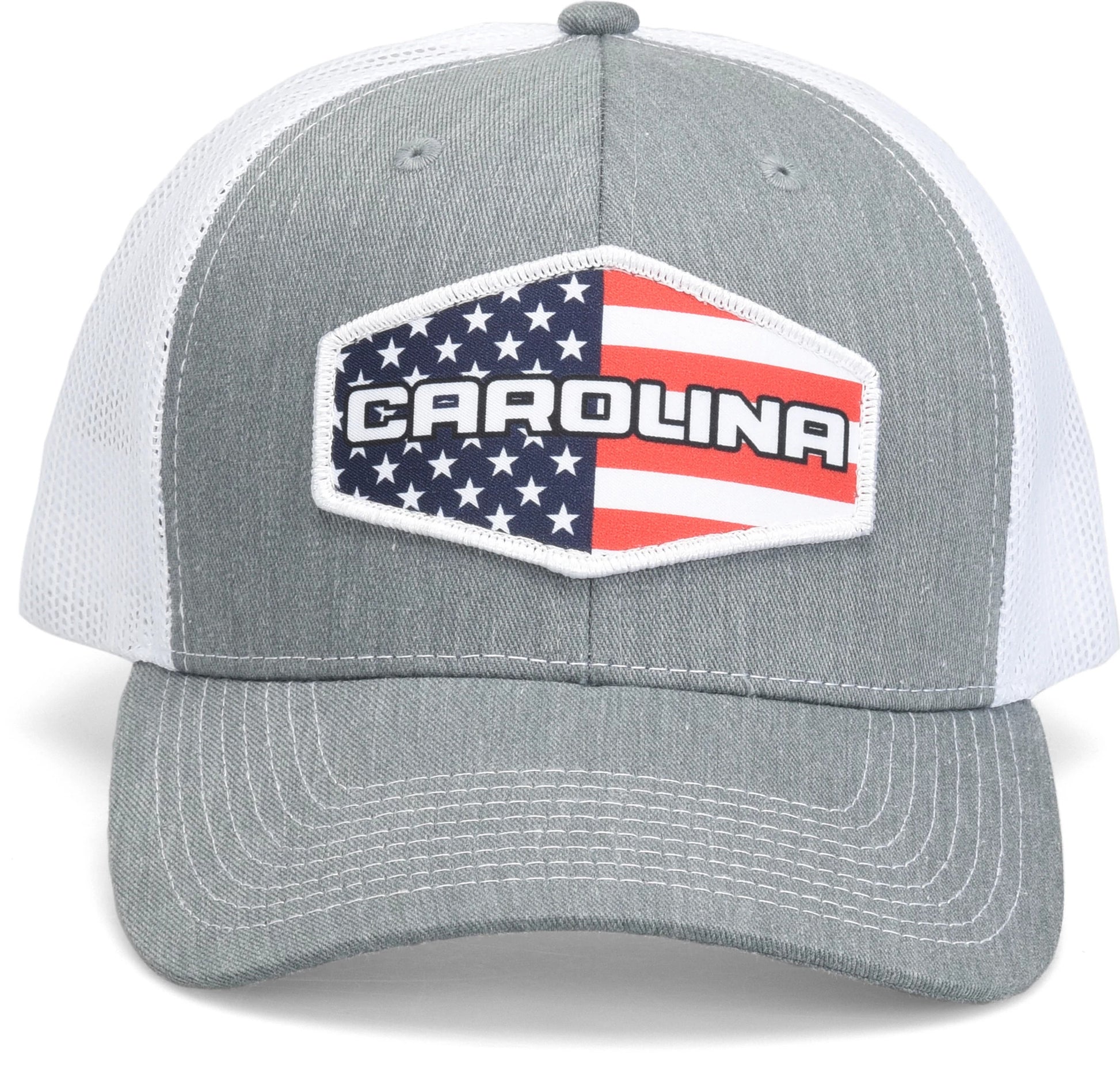Carolina Boot American Flag Trucker Hat Grey