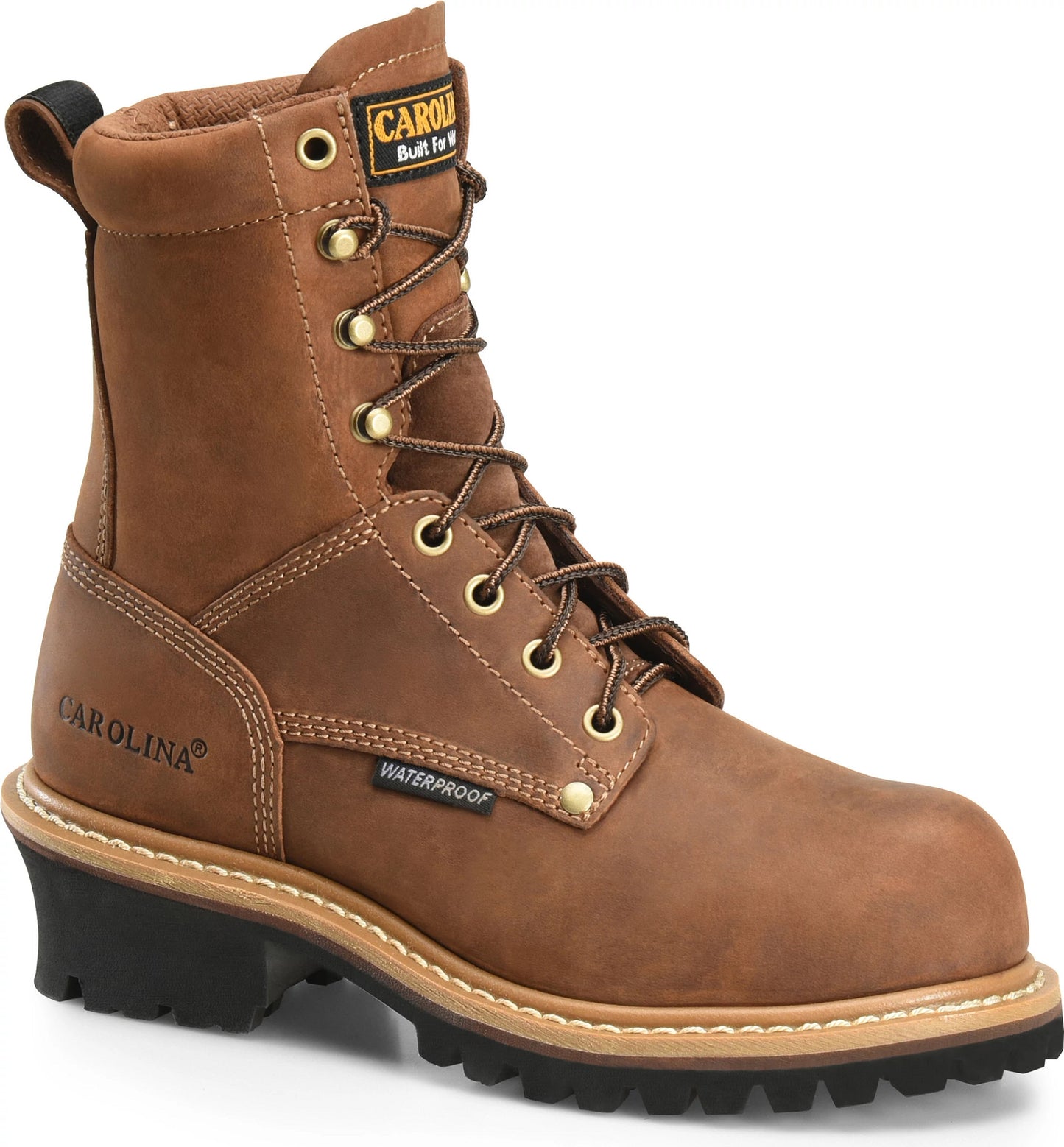 Carolina Boot Women’s Elm 8” Waterproof Comp Toe Logger Dark Brown