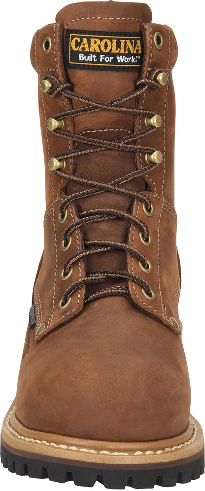 Carolina Boot Women’s Elm 8” Waterproof Comp Toe Logger Dark Brown