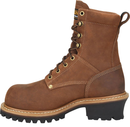 Carolina Boot Women’s Elm 8” Waterproof Comp Toe Logger Dark Brown