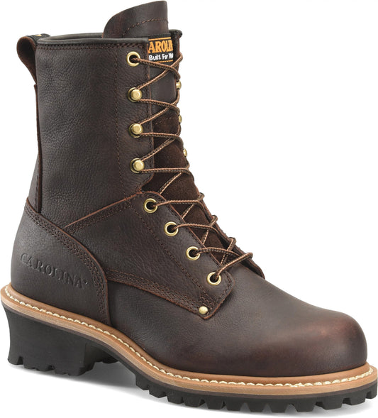 Carolina Boot Women's Elm 8" Steel Toe Logger Dark Brown