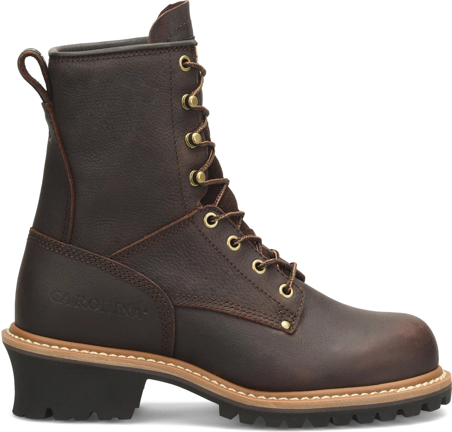 Carolina Boot Women's Elm 8" Steel Toe Logger Dark Brown