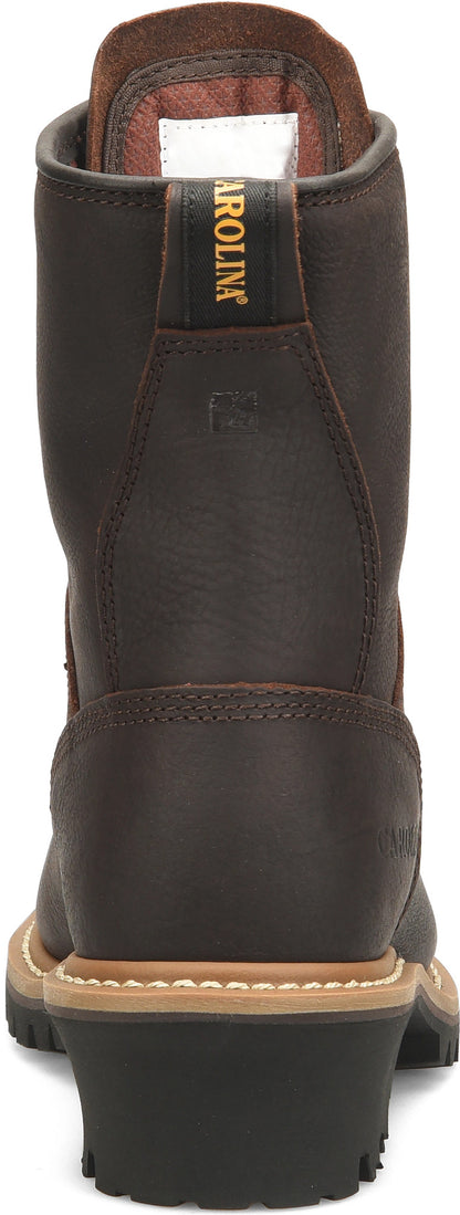 Carolina Boot Women's Elm 8" Steel Toe Logger Dark Brown